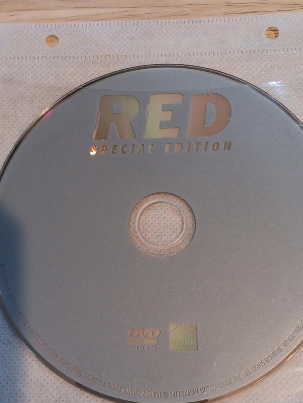 RED Special Edition DVD *NO CASE*